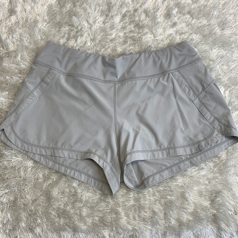 Athleta Light Gray Athletic Shorts Sz Medium